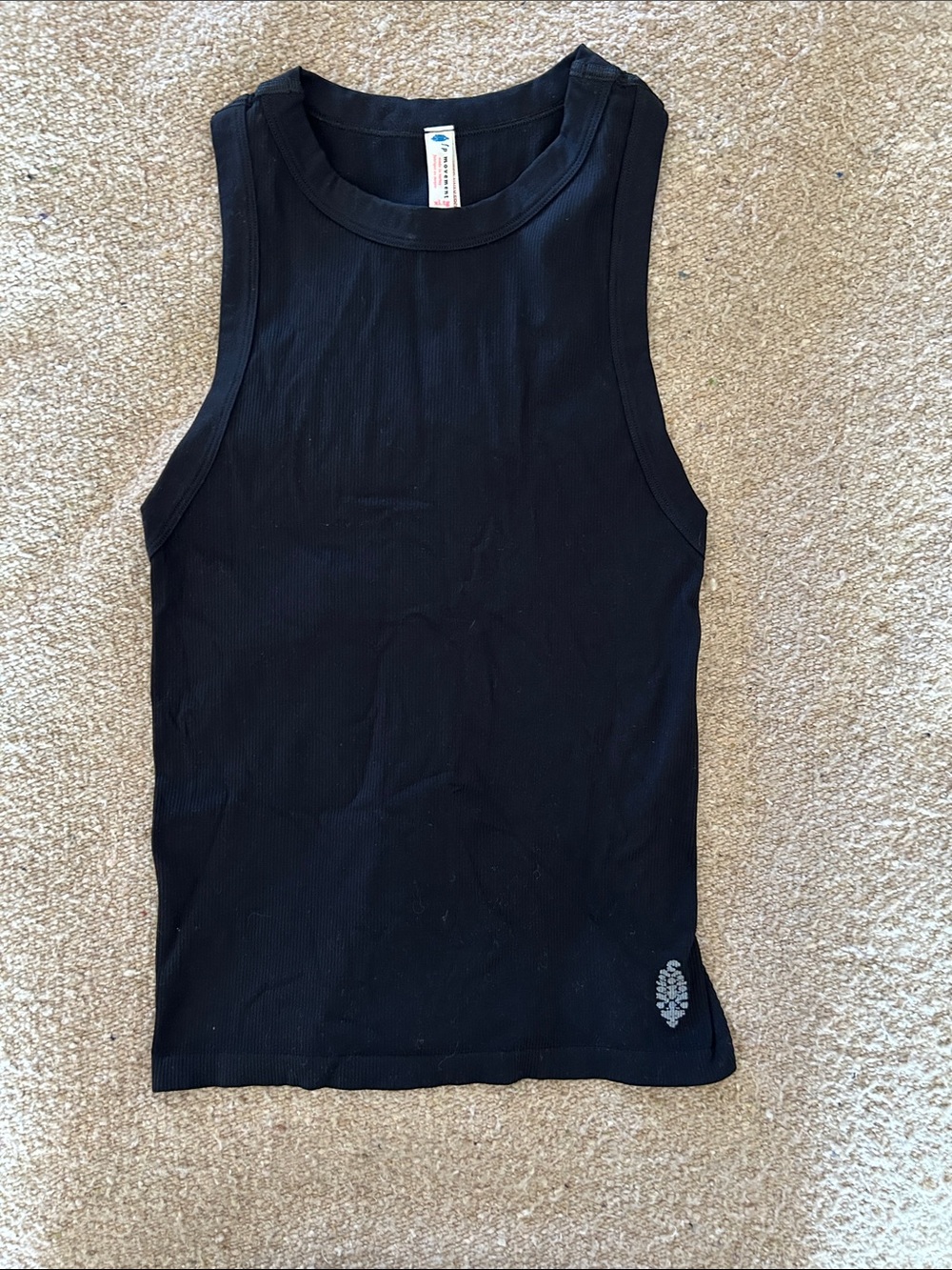 FP Movement by Free People Black Ribbed Tank Top